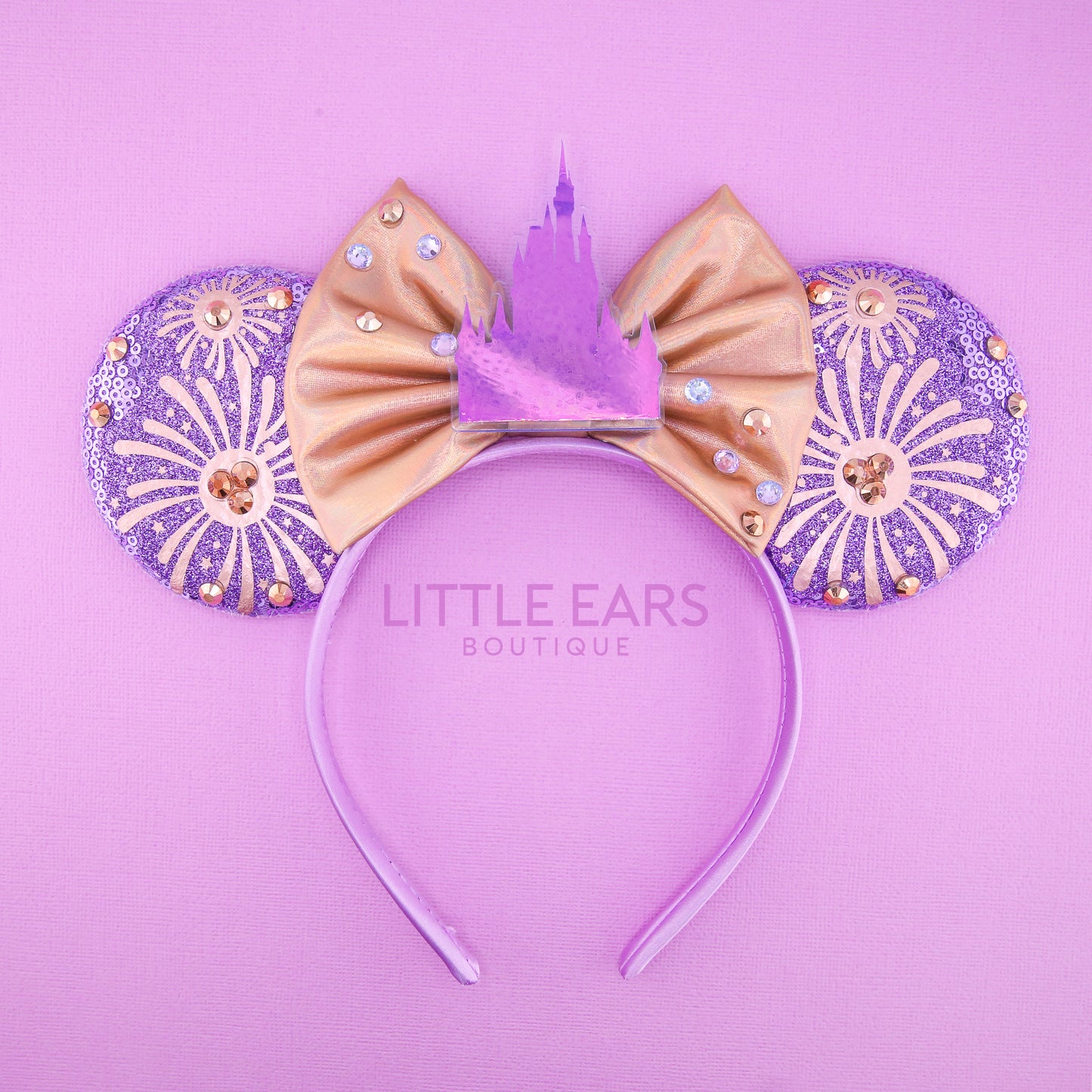 Rose Gold Fireworks Mickey Ears