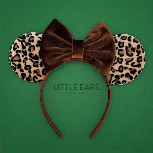 Safari & Brown Velvet Mickey Ears