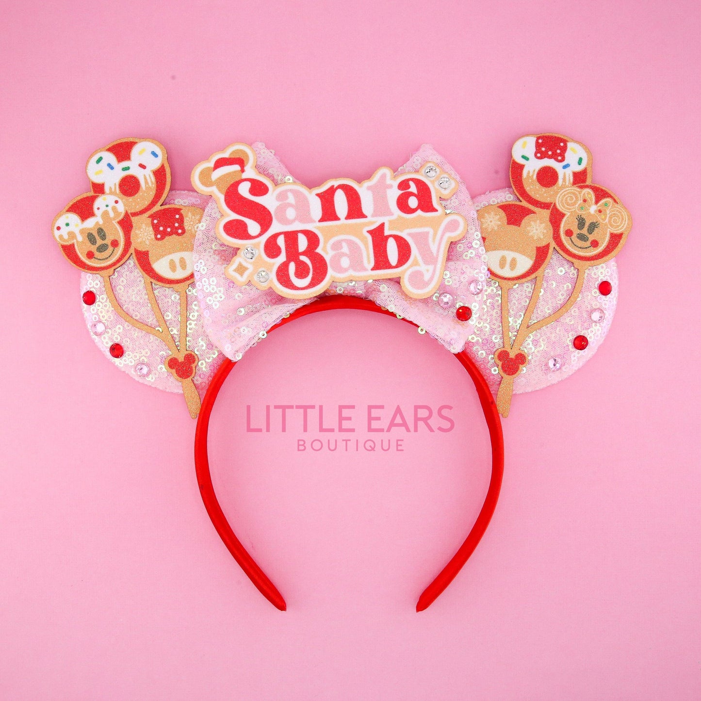 Santa Baby Mickey Ears- mickey ears disney headband mouse