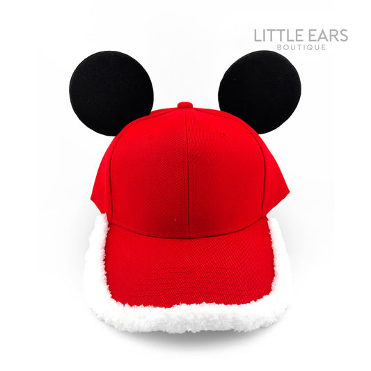 Santa Baseball Cap with Mickey Ears