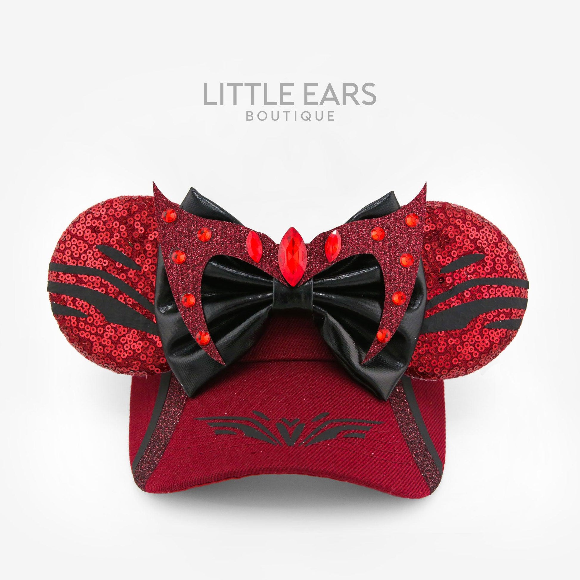 Scarlet Mickey Visor- mickey ears disney headband mouse