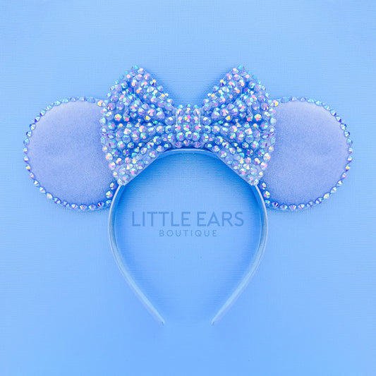 Shiny Blue Mickey Ears - mickey ears - disney ears - mouse ears headband - little ears boutique