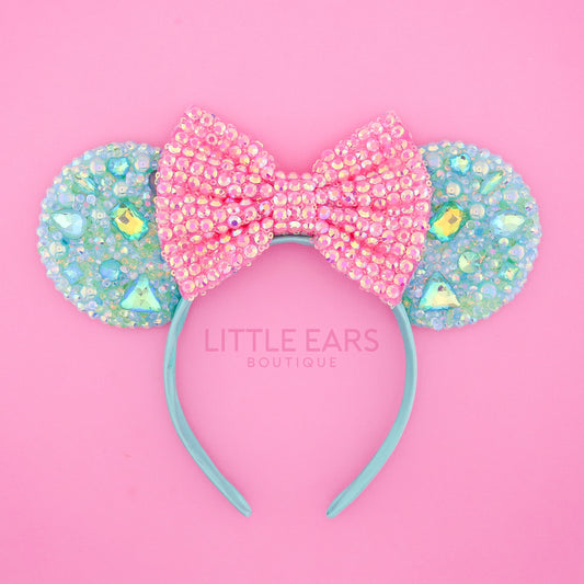 Shiny Pink & Mint Mickey Ears