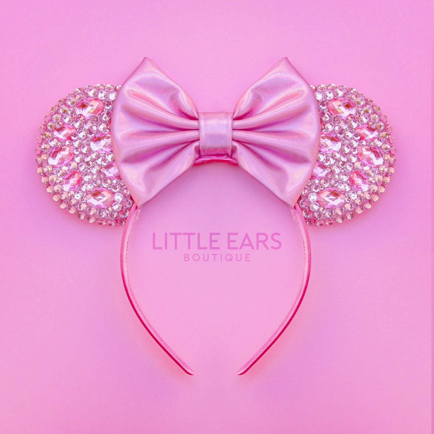 Light Pink Sparkle Mickey Ears- mickey ears disney headband mouse