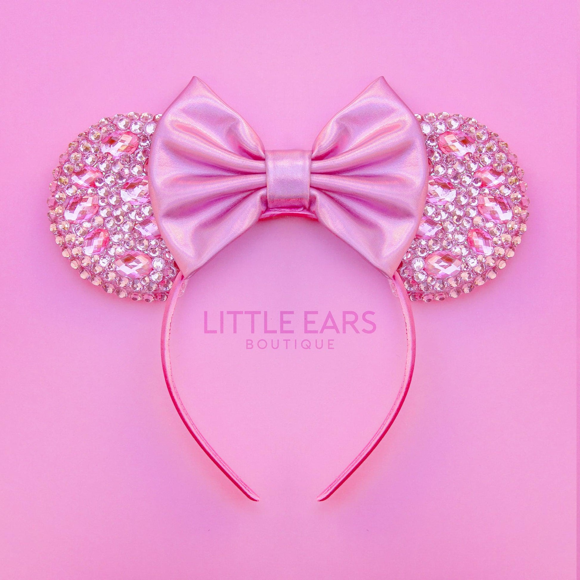 Light Pink Sparkle Mickey Ears- mickey ears disney headband mouse
