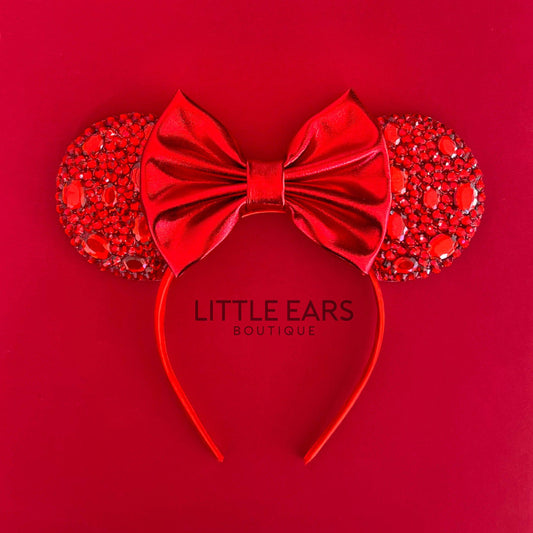 Red Sparkle Mickey Ears- mickey ears disney headband mouse