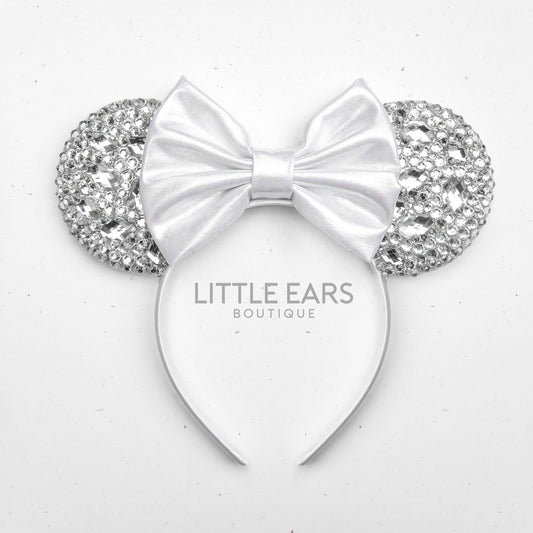 Silver Sparkle Mickey Ears- mickey ears disney headband mouse