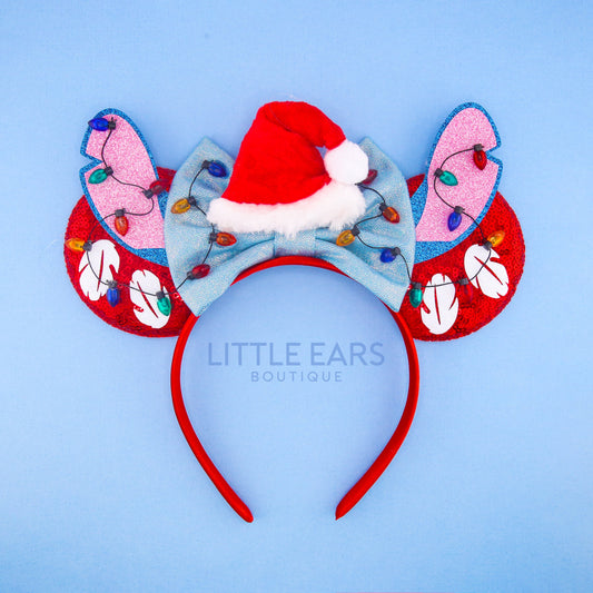 Stitch Santa Mickey Ears- mickey ears disney headband mouse