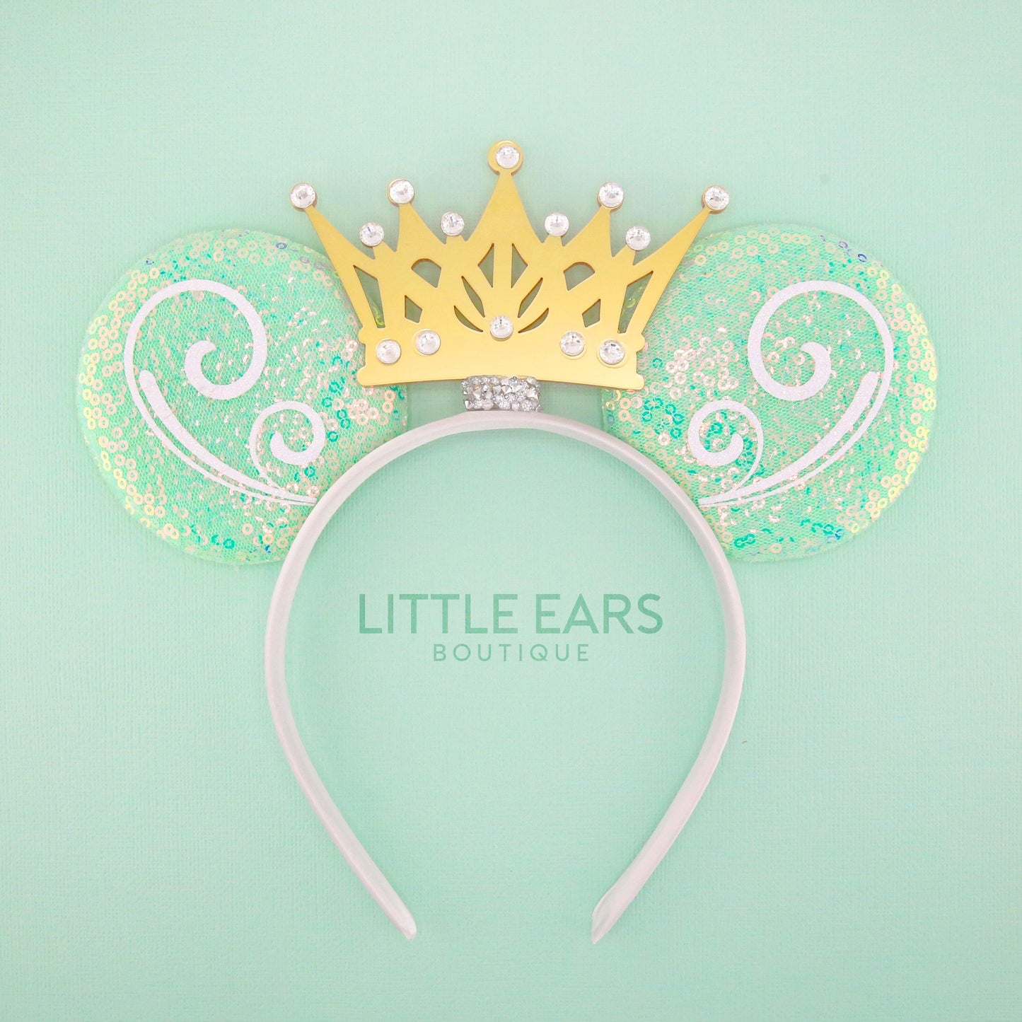 Tiana Big Crown Mickey Ears- mickey ears disney headband mouse