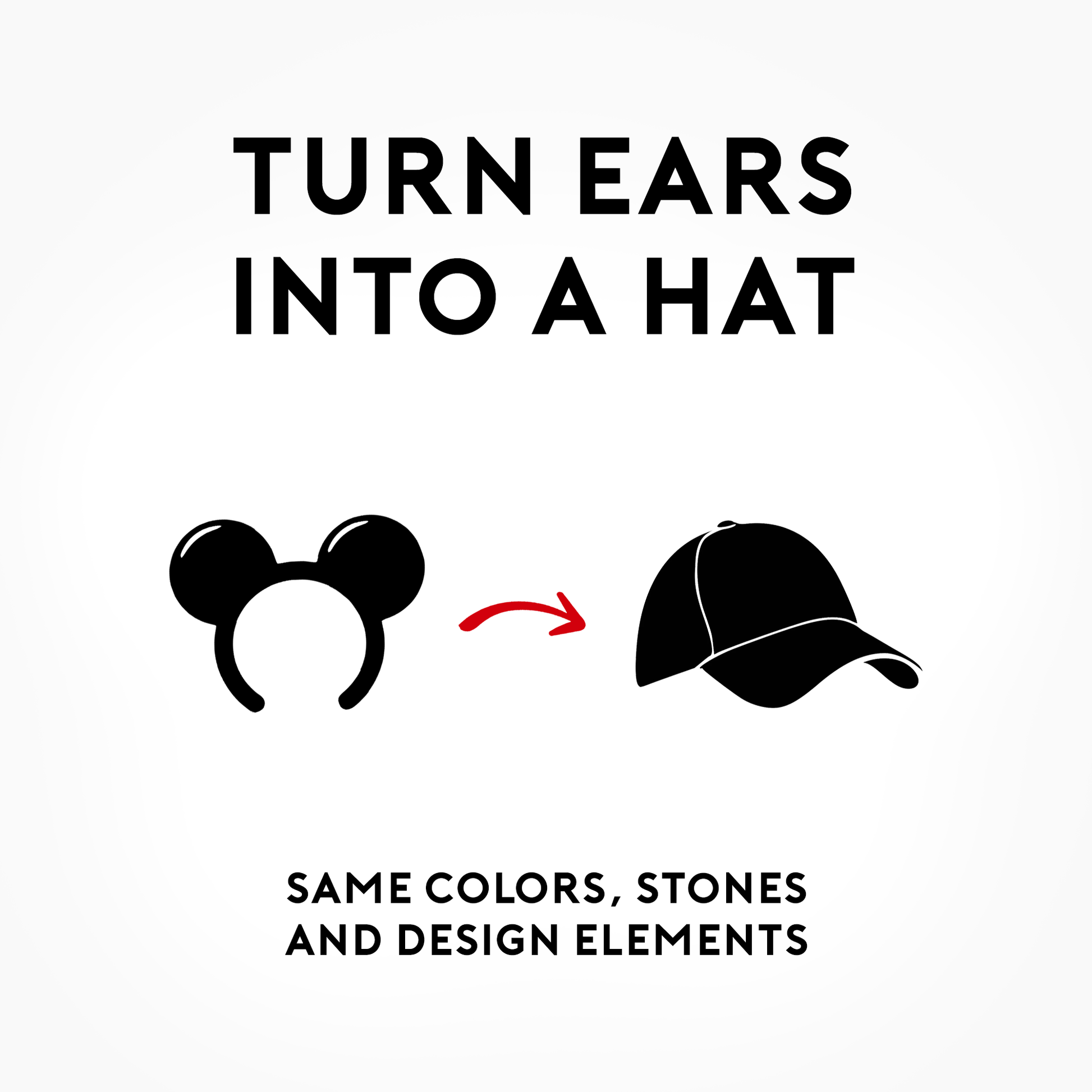 Turn Mickey Ears into Hat Mouse Ears Headband – Little Ears Boutique