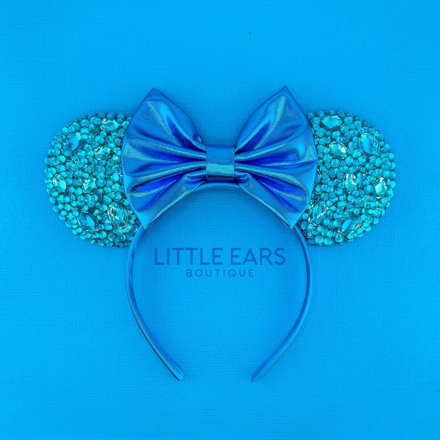 Turquoise Sparkle Mickey Ears - mickey ears - disney ears - mouse ears headband - little ears boutique