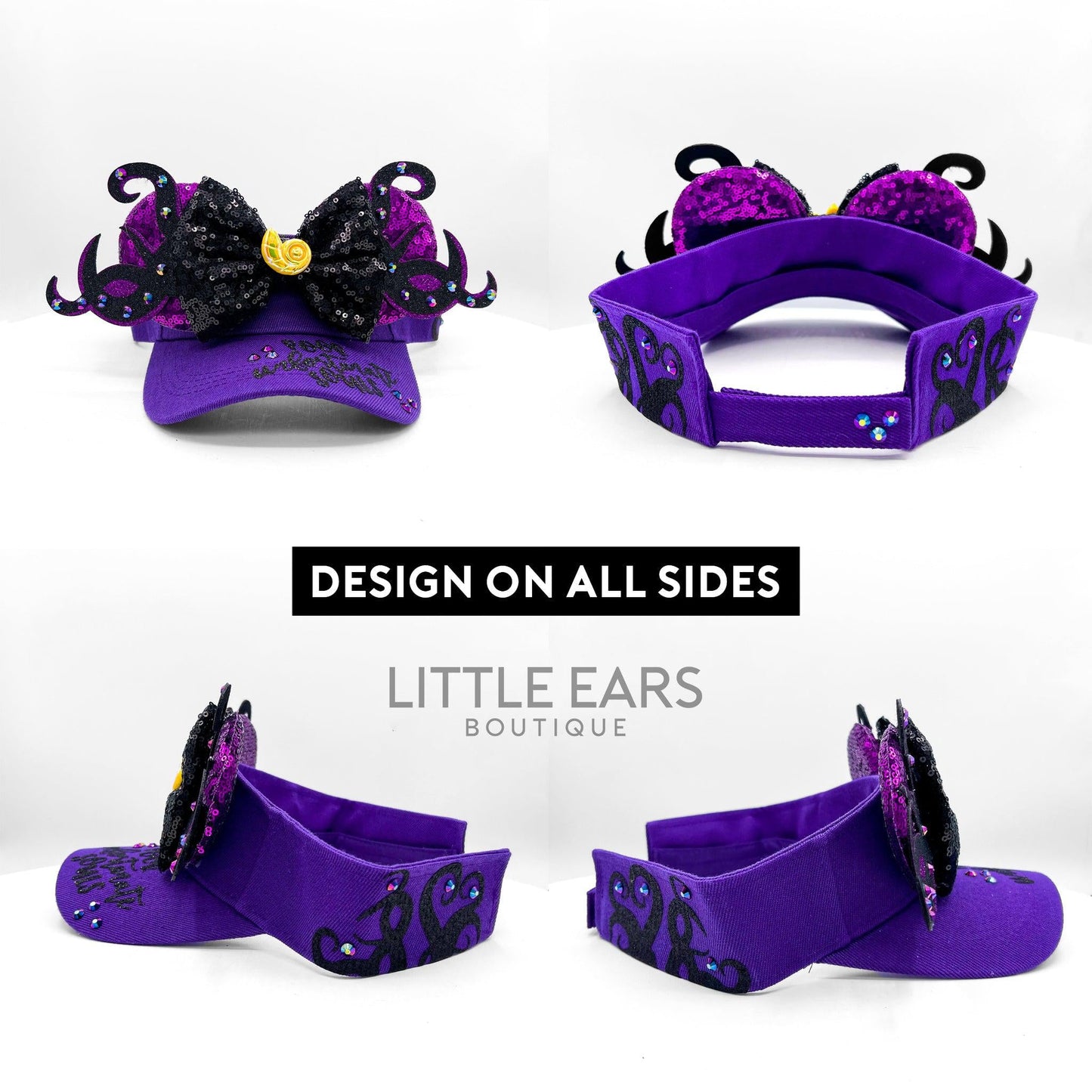 Ursula Mickey Visor- mickey ears disney headband mouse