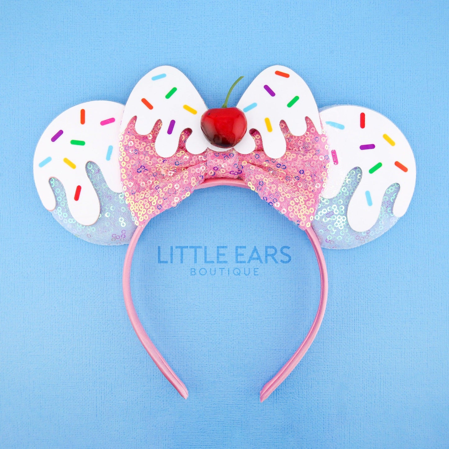 Vanilla Sundae Mickey Ears- mickey ears disney headband mouse