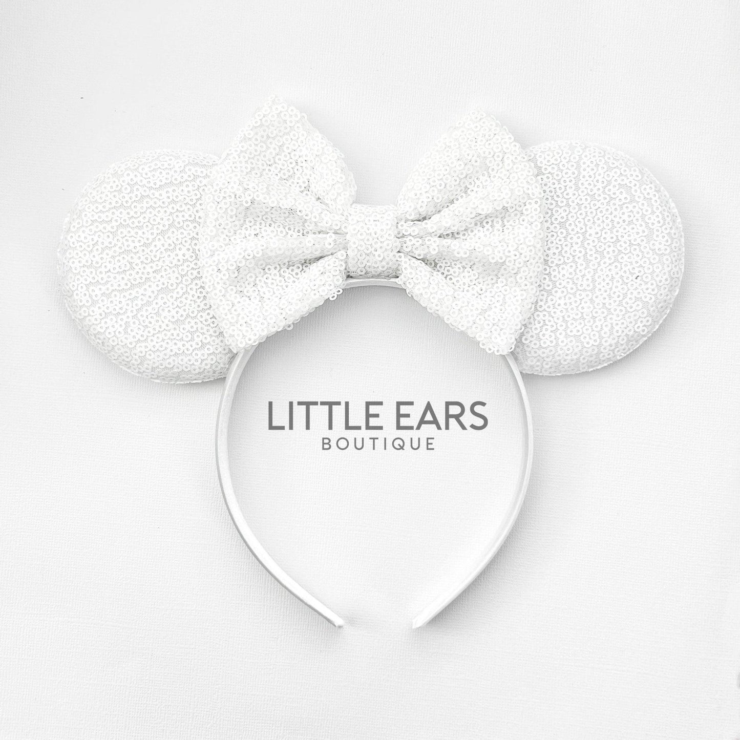White Mickey Ears- mickey ears disney headband mouse