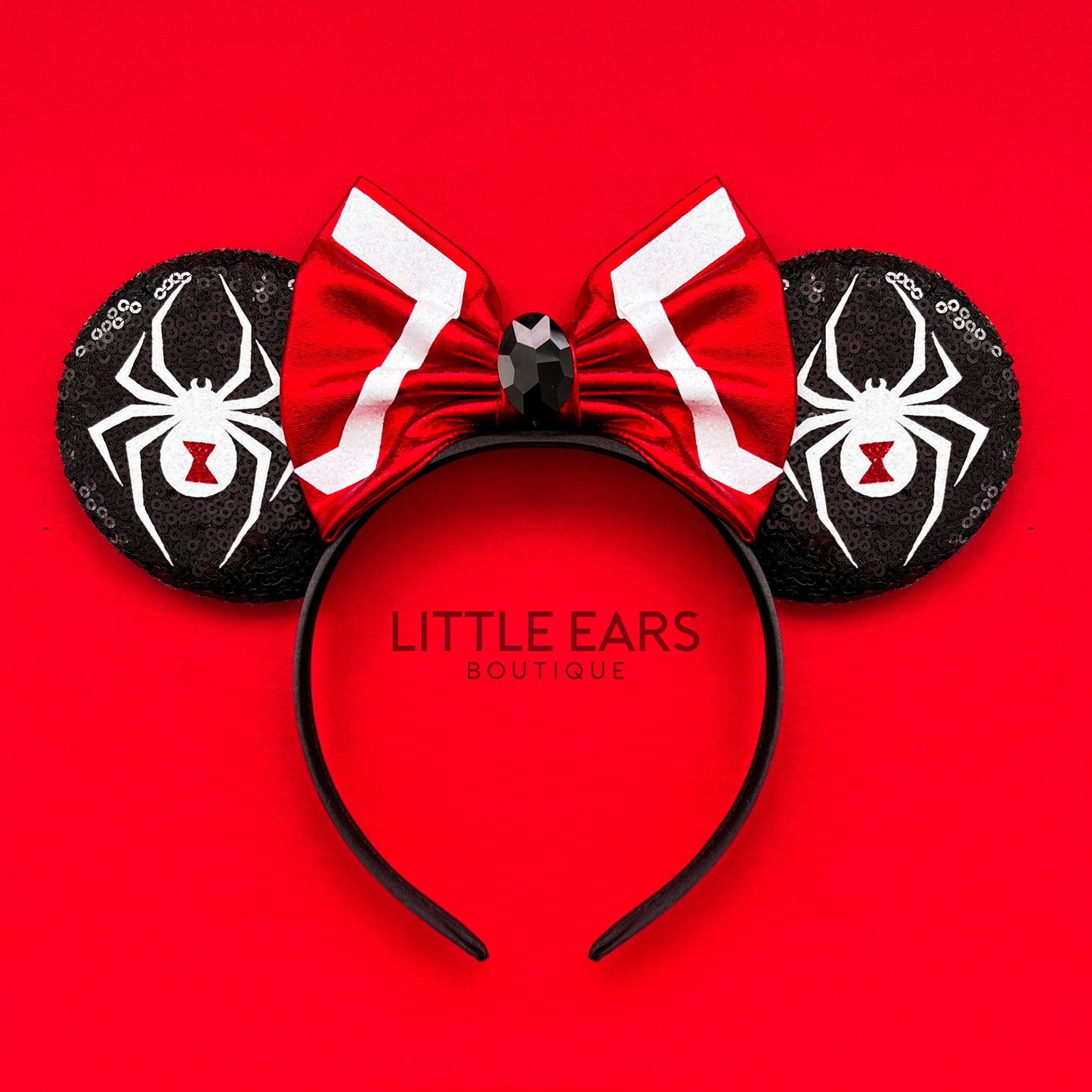 Widow Black Mickey Ears- mickey ears disney headband mouse